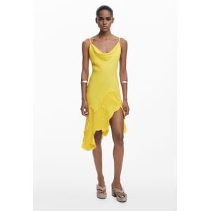 Asymmetrische Slipdress - Effen - Regular Fit - Dunne Bandjes - Ontworpen in Barcelona
