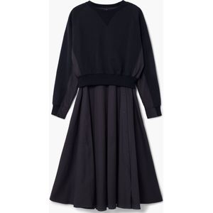 Gecombineerde effen jurk