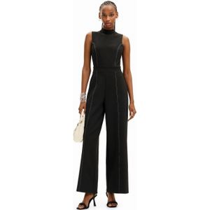 Culotte jumpsuit met sierstiksels