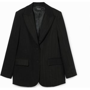 Gestructureerde rechte blazer