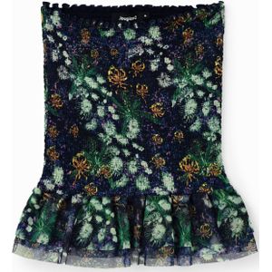 Slim fit minirok met bloemen