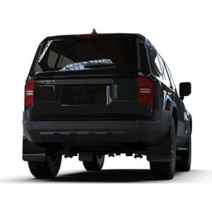 Rally Armor 22-25 Toyota Land Cruiser Black UR Mud Flap Metallic Black Logo - MF138-UR-BLK-MBK