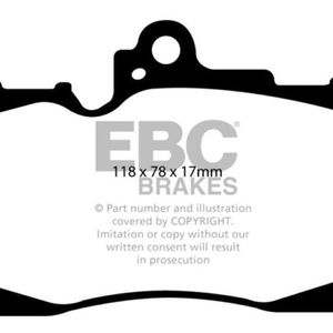 EBC 07-08 Lexus GS350 3.5 RWD Redstuff Front Brake Pads - DP31589C