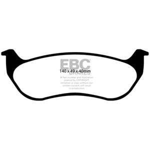 EBC 07-11 Ford Explorer Sport Trac 4.0 Yellowstuff Rear Brake Pads - DP41673R