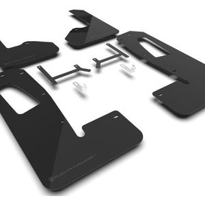 Rally Armor 22-25 Rivian R1S Black UR Mud Flap w/Metallic Black Logo - MF108-UR-BLK-MBK