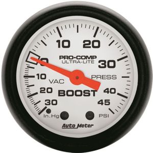 Autometer Phantom 52mm 30in Hg-Vac/45PSI Mechanical Vacuum/Boost Gauge - 5708