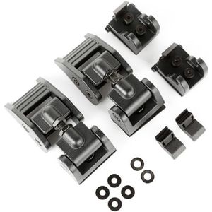 Rugged Ridge 2018-20 Jeep Wrangler JL / 2020 Jeep Gladiator Textured Black Hood Catches - 11210.27