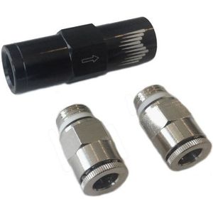 Snow Performance High Flow Water Check Valve Quick-Connect Fittings (For 1/4in. Tubing) - SNO-8CV-QC