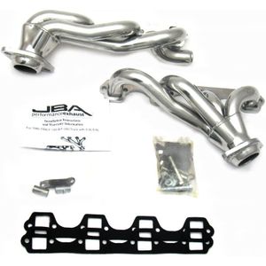 JBA 87-96 Ford F-150 5.8L SBF 1-5/8in Primary Silver Ctd Cat4Ward Header - 1628SJS