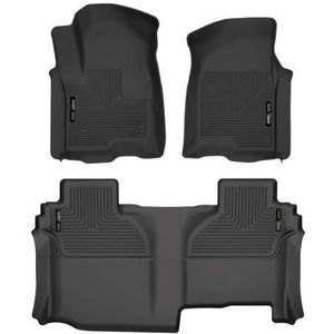 Husky Liners 19-24 Chevy Silverado1500/GMC Sierra1500 X-Act Front + 2nd Seat Floor Liner Set-Black - 53648