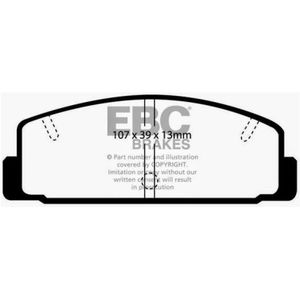 EBC 03-04 Mazda Protege 2.0 Turbo (Mazdaspeed) Redstuff Rear Brake Pads - DP3729C