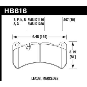 Hawk 13-14 Ford Mustang GT500 HPS 5.0 Street Front Brake Pads - KHB616B.607