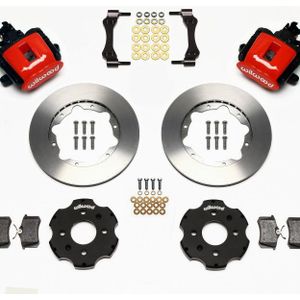 Wilwood Combination Parking Brake Rear Kit 11.00in Red Civic / Integra Disc 2.39 Hub Offset - 140-10206-R