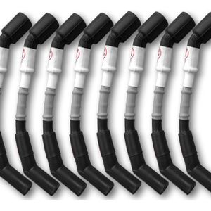 Kooks 10mm Spark Plug Wire - Grey w/Black Boots (Set of 8) - 750202