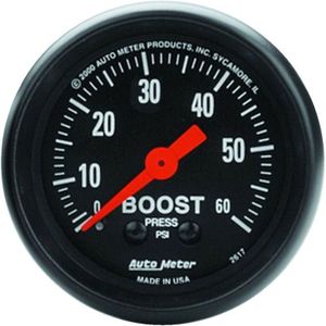 Autometer Z Series 52mm 0-60 PSI Mechanical Boost Gauge - 2617