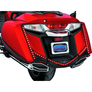 Kuryakyn L.E.D. Rear Fender Tip 12-17 GL1800 Gloss Black Smoke Lens - 3248