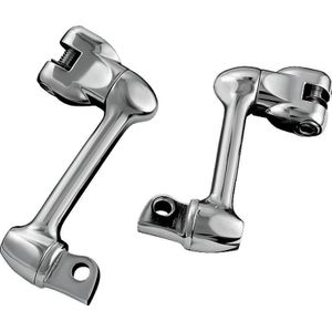 Kuryakyn 4in Adjustable Lockable Offsets With Male Mount Adapter Chrome - 4557