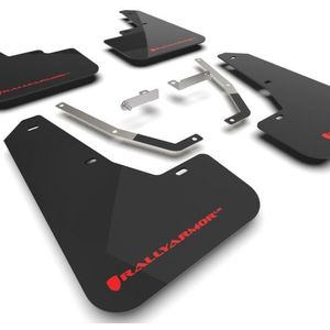 Rally Armor 24-25 Subaru Crosstrek Black UR Mud Flap Red Logo - MF106-UR-BLK-RD