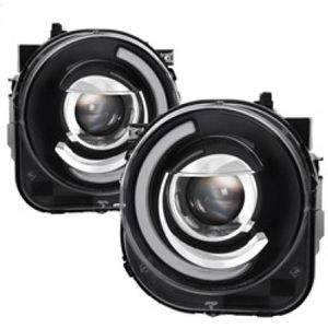 xTune 15-17 Jeep Renegade Light Bar DRL Projector Headlights -Black (PRO-JH-JREN-LBDRL-BK) - 9039720