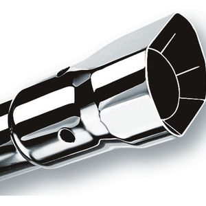 Borla Universal Polished Tip Single Square Angle-Cut Intercooled (inlet 2 1/2in. Outlet 2 7/8 x 2 3/ - 20132
