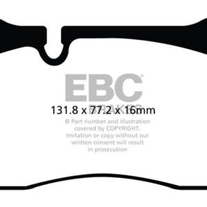EBC 11-14 Audi TT RS 2.5 Turbo Yellowstuff Front Brake Pads - DP42070R