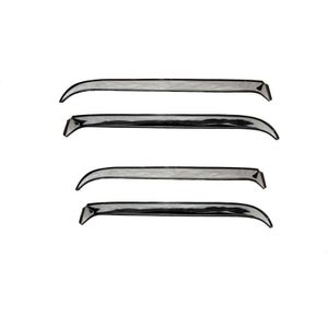 AVS 07-18 Jeep Wrangler Ventshade Front & Rear Window Deflectors 4pc - Chrome - 14918