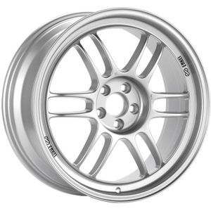 Enkei RPF1 16x8 4x100 38mm Offset 73mm Bore Silver Wheel Miata 4-Lug / 02-06 Mini / Honda 4-Lug - 3796804938SP