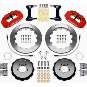 Wilwood Narrow Superlite 6R Front Hat Kit 12.88in Red 2012-Up Toyota / Scion FRS w/ Lines - 140-12870-R