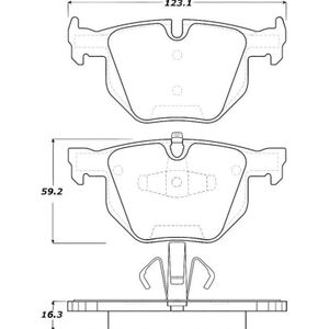 StopTech Street Touring 06 BMW 330 Series (Exc E90) Series Rear Brake Pads - 308.11700