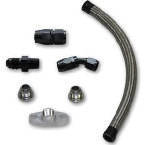 Vibrant Univ Oil Drain Kit incl 12in Teflon lined S.S. hose Fitting - 10281