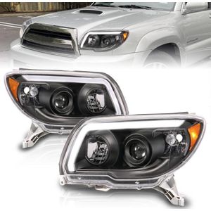 ANZO 06-09 Toyota 4 Runner Projector Headlights Plank Style - Black - 111616