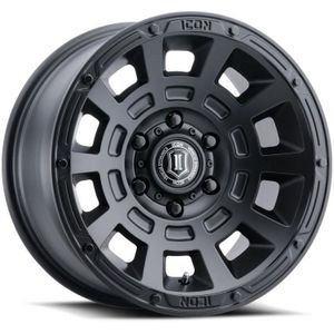 ICON Thrust 17x8.5 6x5.5 0mm Offset 4.75in BS Satin Black Wheel - 2817858347SB