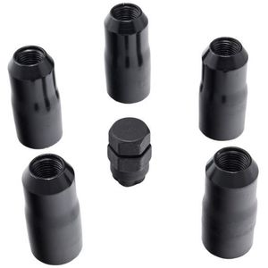 Rugged Ridge 18-20 Jeep Wrangler JL/JLU Black M14-1.5 Wheel Lock Nut Set w/Key - 16715.34