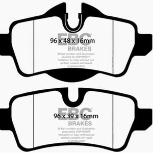 EBC 07-14 Mini Hardtop 1.6 Ultimax2 Rear Brake Pads - UD1309