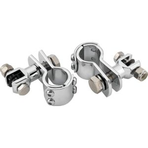 Bikers Choice Chrome Engine Guard Footpeg Mount for 1 1/4 Inch Tube. Uses Male Pegs - 489956