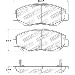 StopTech Performance 03-10 Honda Accord / 02-06 CR-V / 03-08 Pilot Front Brake Pads - 309.09140