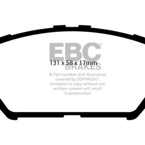 EBC 06-07 Lexus GS300 3.0 Yellowstuff Front Brake Pads - DP41642R