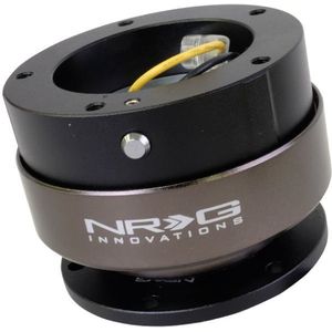 NRG Quick Release Kit Gen 2.5 - Black / Black Ring (6 Hole Base 5 Hole Top) - SRK-330BK