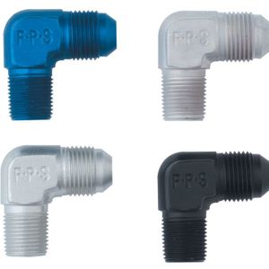 Fragola -6AN x 3/8 NPT 90 Degree Adapter - Black - 482266-BL