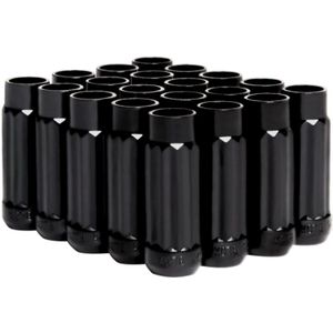 BLOX Racing 12-Sided P17 Tuner Lug Nuts 12x1.25 - Black Steel - Set of 20 - BXAC-00145-BK
