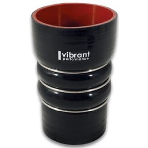 Vibrant Silicone Coupling 4 Ply Aramid CAC Hose 3in x 3.5in Inlet/Outlet - Black - 11865