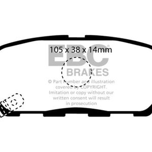 EBC 08-13 Infiniti EX35 3.5 Redstuff Rear Brake Pads - DP31955C