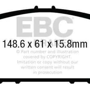 EBC 13-17 Honda Accord Coupe 2.4 EX Redstuff Front Brake Pads - DP33014C