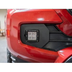 Cali Raised 2016-2023 Toyota Tacoma Led Fog Light Pod Replacements Brackets Kit - 3X2 18W Amber Pods - CR2532