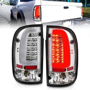 ANZO 95-00 Toyota Tacoma LED Taillights Chrome Housing Clear Lens (Pair) - 311355