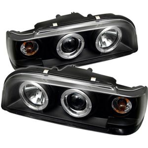Spyder Volvo 850 93-97 Projector Headlights LED Halo Black High H1 Low H1 PRO-YD-VO85092-HL-BK - 5012289