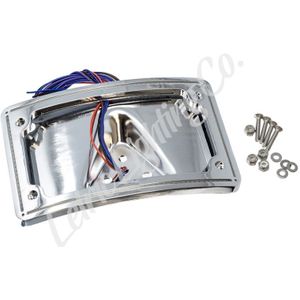 Letric Lighting 04-13 Sportster Perfect Plate Light Chrome Curved License Plate Frame - LLC-CPPL-C2