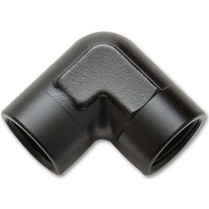 Vibrant 1/8in NPT 90 Degree Female Pipe Coupler Fitting - 11320
