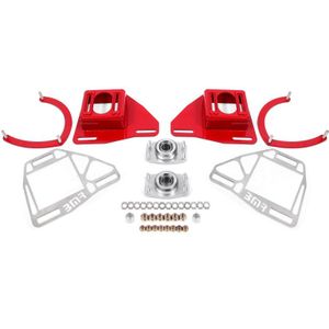 BMR Suspension 82-92 Chevy Camaro Caster/Camber Plates w/ Lockout Plates - Red - WAK331R