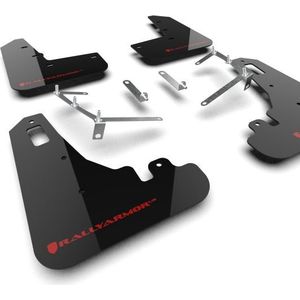 Rally Armor 22-25 Subaru BRZ / Toyota GR86 Black UR Mud Flap w/Red Logo - MF99-UR-BLK-RD